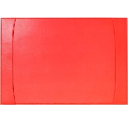 Quo Vadis - Sous-main à bandes latérales - Satiny -  56 x 38 cm - Cuir pleine fleur de vachette