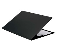 Quo Vadis - Sous-main à rabat - Satiny - Noir - 56x38 cm Cuir pleine fleur de vachette