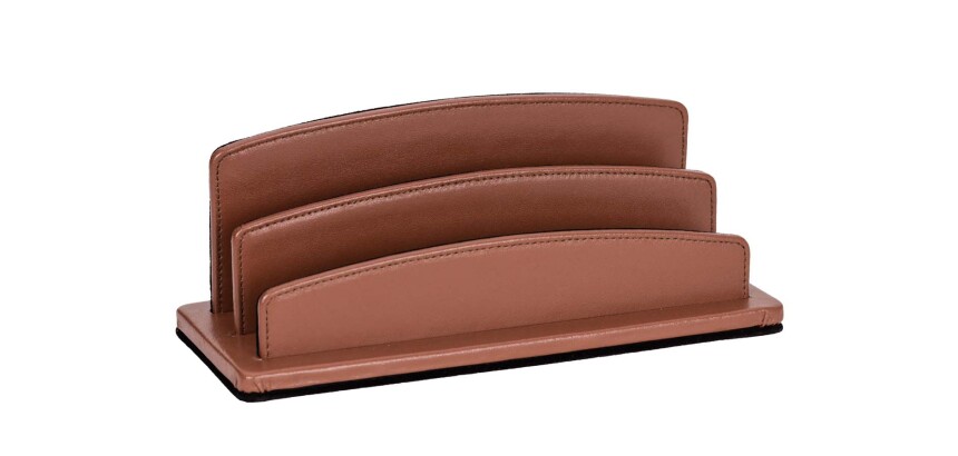 Quo Vadis - Trieur à courrier - Satiny - 26x10,5x10,5 cm - Cuir pleine fleur de vachette