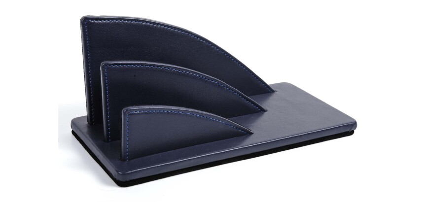 Quo Vadis - Trieur à courrier - Satiny - 23,5 x 10,5 x 10,5 cm - Cuir pleine fleur de vachette