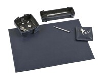 Quo Vadis - Kit - Satiny - Bleu marine - 46 x 31 x 3,5 cm - Cuir pleine fleur de vachette