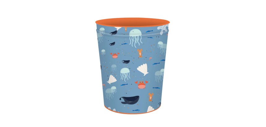 Quo Vadis - Corbeille à papier - Animascot - Baleine - 22,5x25,5 cm Métal