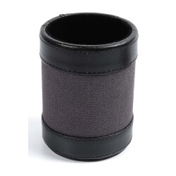 Quo Vadis - Pot à crayons - S1829 - Noir - 10x7 cm - Cuir pleine fleur de vachette