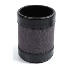 Quo Vadis - Pot à crayons - S1829 - Gris noir - 10x7 cm Cuir pleine fleur de vachette