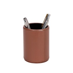 Quo Vadis - Pot à crayons - Satiny - 10x7 cm - Cuir pleine fleur de vachette