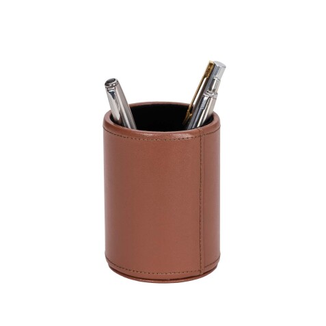 Quo Vadis - Pot à crayons - Satiny - 10x7 cm - Cuir pleine fleur de vachette
