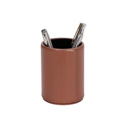 Quo Vadis - Pot à crayons - Satiny - 10x7 cm Cuir pleine fleur de vachette