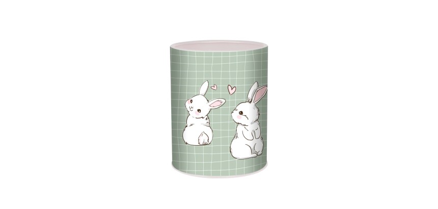 Quo Vadis - Pot à crayons - Animascot - Lapin - 8x8x10,5 cm Métal
