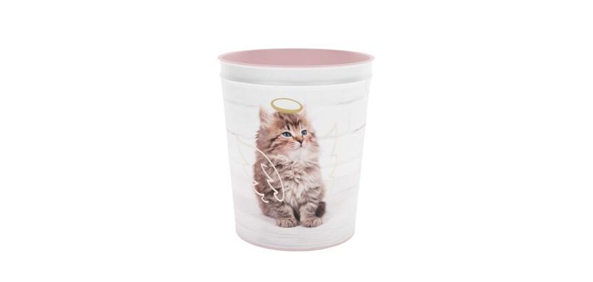 Quo Vadis - Corbeille à papier - Mes potes à pattes mignons - 22,5x25,5 cm - Métal- par 4