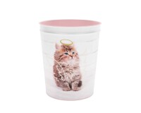 Quo Vadis - Corbeille à papier - Mes potes à pattes mignons - Chaton - 22,5x25,5 cm Métal