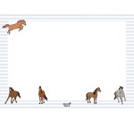 Quo Vadis - Sous-main perpétuel à feuillets - Animascot - Cheval - 29,7x42 -