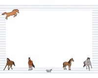 Quo Vadis - Sous-main perpétuel à feuillets - Animascot - Cheval - 29,7x42 -