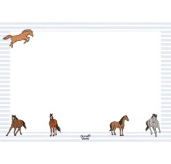 Quo Vadis - Sous-main perpétuel à feuillets - Animascot - Cheval - 29,7x42 -