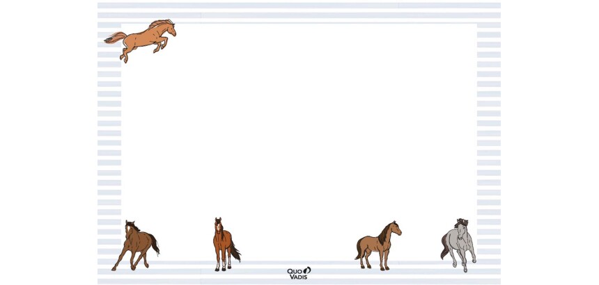Quo Vadis - Sous-main perpétuel à feuillets - Animascot - Cheval - 29,7x42 -