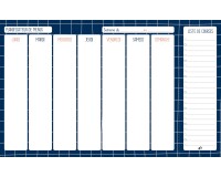 Quo Vadis - Planificateur de menus - Français - Carnets thématiques - Carreaux - Perpétuel - 16,5x26,5 cm
