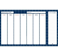Quo Vadis - Planificateur de menus - Français - Carnets thématiques - Carreaux - Perpétuel - 16,5x26,5 cm