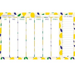 Quo Vadis - Planificateur de menus - Français - Carnets thématiques - Citron - Perpétuel - 16,5x26,5 cm
