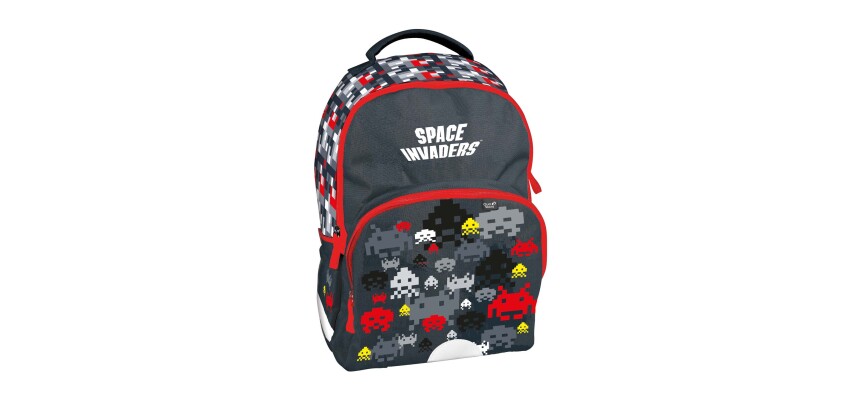 Quo Vadis - Sac à dos - Space invaders - 31x43x24 cm - Toile (polyester) - 2 compartiment(s) - Avec bretelles et poignée- par 2
