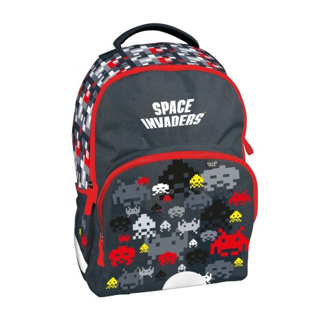 Quo Vadis - Sac à dos - Space invaders - 31x43x24 cm - Toile (polyester) - 2 compartiment(s) - Avec bretelles et poignée- par 2