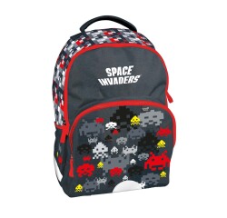 Quo Vadis - Sac à dos - Space invaders - Aliens - 31x43x24 cm Toile (polyester) - 2 compartiment(s) - Avec bretelles et poignée