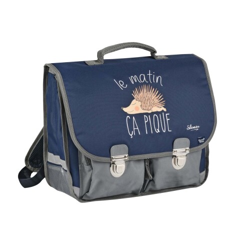 Quo Vadis - Cartable scolaire - Shaman - 38x30x14 cm - Toile (polyester) - 2 compartiment(s) - Avec bretelles et poignée- par 2
