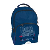 Quo Vadis - Sac à dos - Cities - 31x43x24 cm - Toile (polyester) - 2 compartiment(s) - Avec bretelles et poignée- par 2
