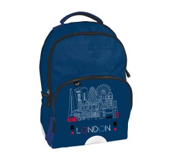 Quo Vadis - Sac à dos - Cities - 31x43x24 cm - Toile (polyester) - 2 compartiment(s) - Avec bretelles et poignée- par 2