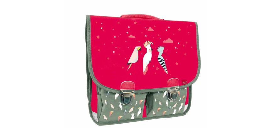 Quo Vadis - Cartable scolaire - Animascot - Oiseaux - 38x30x14 cm Toile (polyester) - 2 compartiment(s) - Avec bretelles et poignée