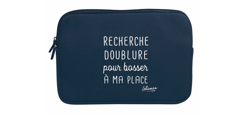 Quo Vadis - Housse ordinateur - Shaman - Bleu - 34x23,5x2,5 cm Toile (polyester) - 2 compartiment(s)