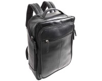 Quo Vadis - Sac à dos - Rangers - Noir - 43x30x14 cm Cuir pleine fleur de buffle - 2 compartiment(s) - Avec bretelles et poignée