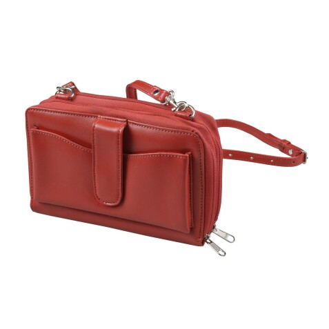 Quo Vadis - Sac - Satiny - Rouge - 20x12,5x5 cm - Cuir pleine fleur de vachette - 2 compartiment(s) - Avec bandoulière