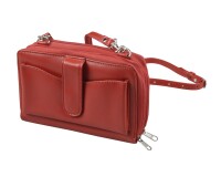Quo Vadis - Sac - Satiny - Rouge - 20x12,5x5 cm Cuir pleine fleur de vachette - 2 compartiment(s) - Avec bandoulière