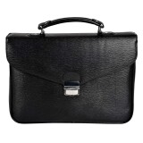 Quo Vadis - Sacoche - Eaton - Noir - 30x27x05 cm - Cuir pleine fleur de vachette - 1 compartiment(s) - Avec bandoulière et poignée