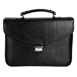 Quo Vadis - Sacoche - Eaton - Noir - 30x27x05 cm - Cuir pleine fleur de vachette - 1 compartiment(s) - Avec bandoulière et poignée
