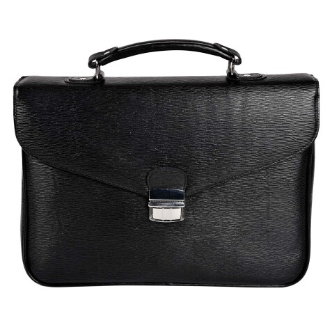 Quo Vadis - Sacoche - Eaton - Noir - 30x27x05 cm - Cuir pleine fleur de vachette - 1 compartiment(s) - Avec bandoulière et poignée