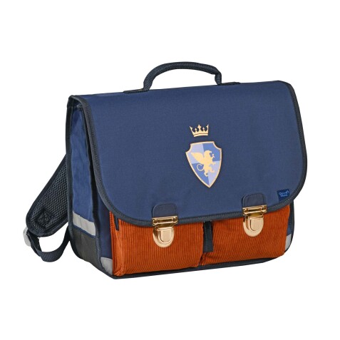 Quo Vadis - Cartable scolaire - Louise & Arthur - 38x30x14 cm - Toile (polyester) - 2 compartiment(s) - Avec bretelles et poignée- par 2