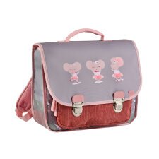 Cartable Vintage Quo Vadis - Animascot - 36x30x14 cm - Souris