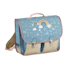 Quo Vadis - Cartable scolaire - Louise & Arthur - Multicolore - 38x30x14 cm - Toile (polyester) - 2 compartiment(s) - Avec bretelles et poignée