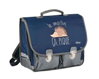 Quo Vadis - Cartable scolaire - Shaman - Bleu - 38x30x14 cm Toile (polyester) - 2 compartiment(s) - Avec bretelles et poignée
