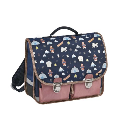 Quo Vadis - Cartable scolaire - Louise & Arthur - Multicolore - 38x30x14 cm - Toile (polyester) - 2 compartiment(s) - Avec bretelles et poignée