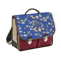 Quo Vadis - Cartable scolaire - Louise & Arthur - Cowboy - 38x30x14 cm Toile (polyester) - 2 compartiment(s) - Avec bretelles et poignée