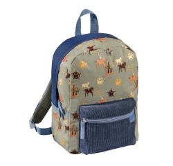 Quo Vadis - Sac à dos primaire - Louise & Arthur - Cowboy - 23,5x34x13,5 cm Toile (polyester) - 1 compartiment(s) - Avec bretelles et poignée