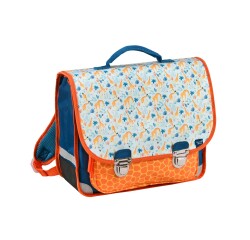 Quo Vadis - Cartable scolaire - Animascot - Girafe - 36x30x14 cm Toile (polyester) - 2 compartiment(s) - Avec bretelles et poignée