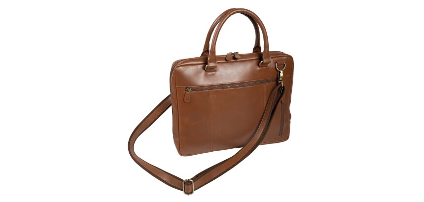 Quo Vadis - Sacoche - Rangers - 40x29,5x5 cm - Cuir pleine fleur de buffle - 2 compartiment(s) - Avec bandoulière et poignée