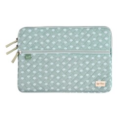 Quo Vadis - Housse ordinateur - Constance - Vert - 34x23,5x2,5 cm Toile (effet tissé) - 2 compartiment(s)