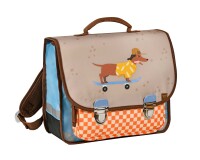 Quo Vadis - Cartable scolaire - Animascot - Chien - 36x30x14 cm Toile (polyester) - 2 compartiment(s) - Avec bretelles et poignée