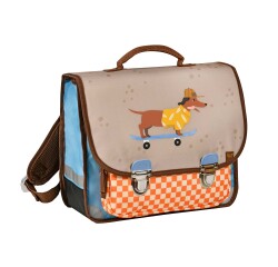 Quo Vadis - Cartable scolaire - Animascot - Chien - 36x30x14 cm Toile (polyester) - 2 compartiment(s) - Avec bretelles et poignée