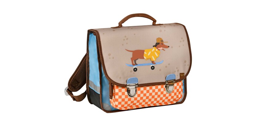 Quo Vadis - Cartable scolaire - Animascot - Chien - 36x30x14 cm Toile (polyester) - 2 compartiment(s) - Avec bretelles et poignée