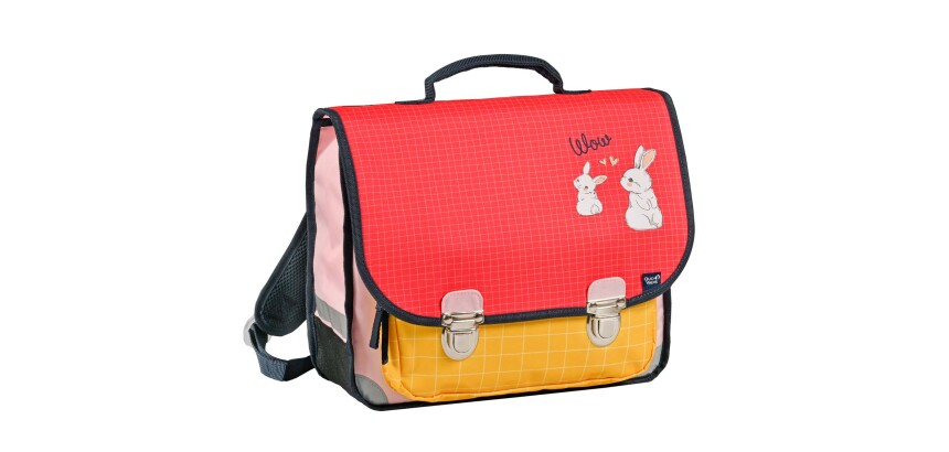 Quo Vadis - Cartable scolaire - Animascot - Lapin - 36x30x14 cm Toile (polyester) - 2 compartiment(s) - Avec bretelles et poignée