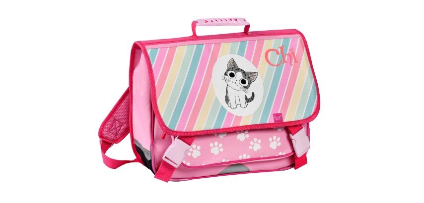 Quo Vadis - Cartable scolaire - Chi - Arc en ciel - 38x30x14 cm Toile (polyester) - 3 compartiment(s) - Avec bretelles et poignée